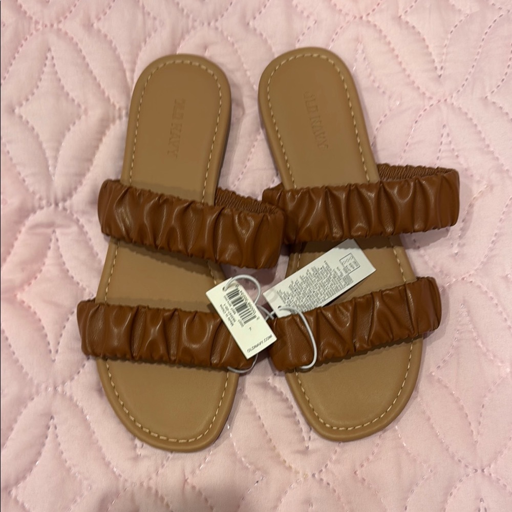 Old Navy Brown Double Strap Sandals